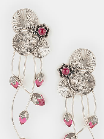 Oxidised Rise Above Failure Earrings in 925 Silver