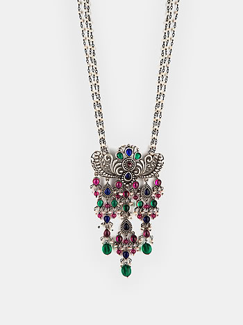 Feeling Andamaina Oxidised Necklace in 925 Silver