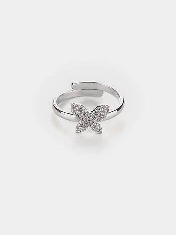 Fly on Butterfly Ring in 925 Silver
