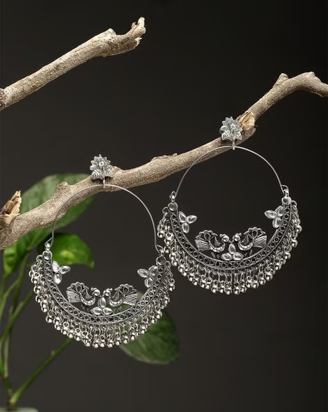  Silver-Toned Earrings for Women