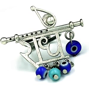 SILVER UNIQUE RADHE RING WITH 925 HALLMARK