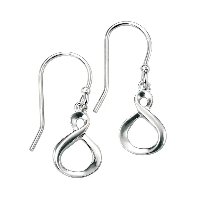 Sterling silver infinity loop earrings, silver-coloured, Beginnings