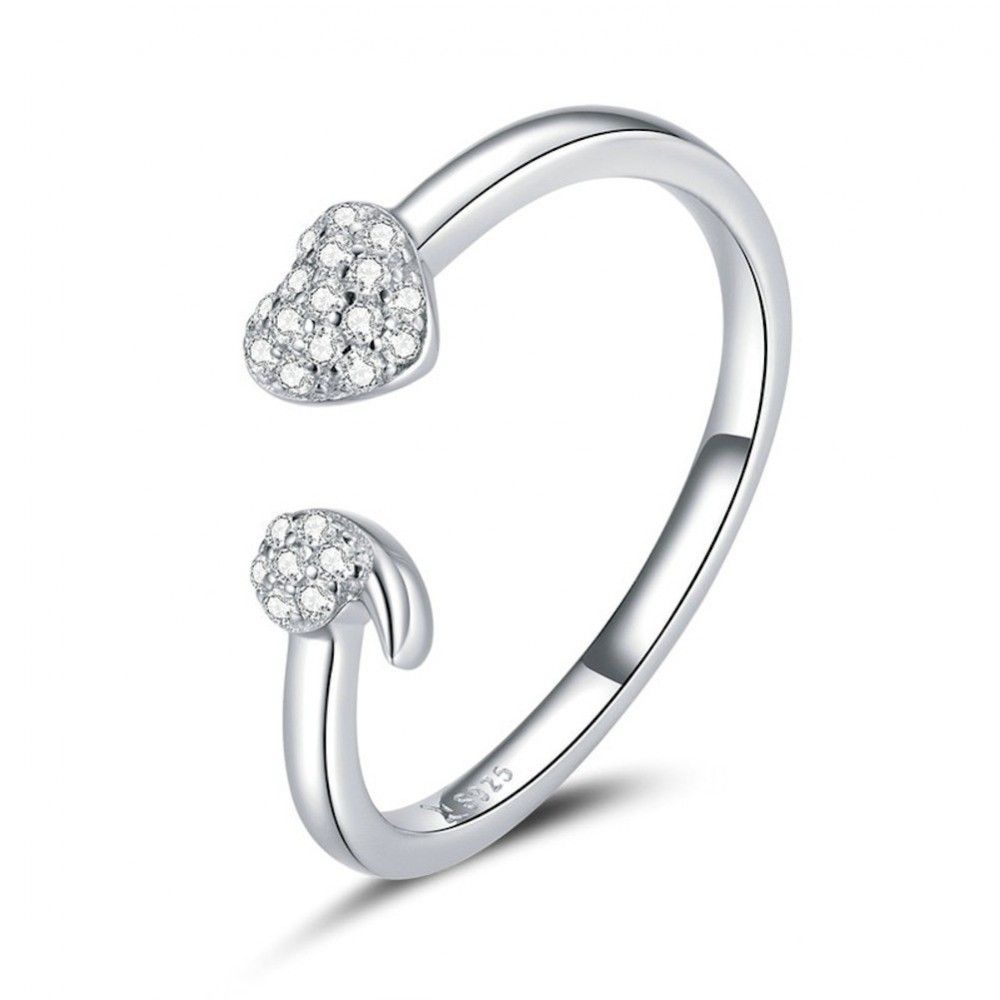 LOVE BAND SILVER RING WITH 925 HALLMARK