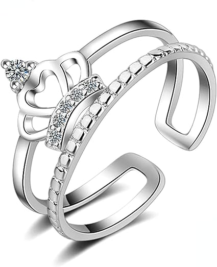 SPECIAL QUEEN SILVER RING WITH 925 HALLMARK