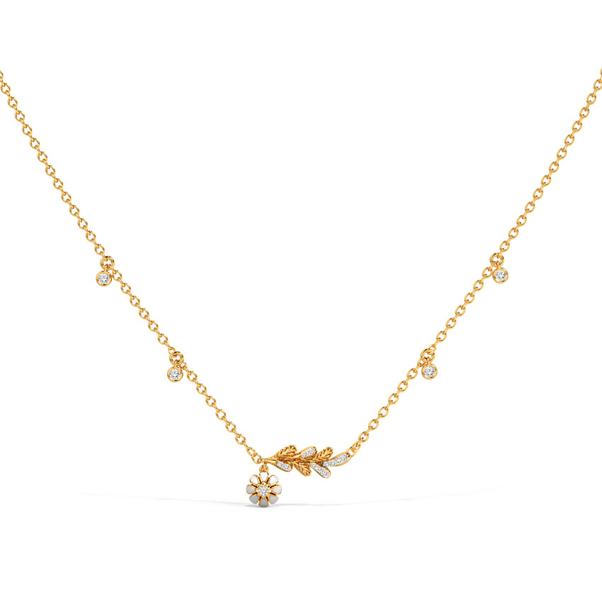 Victory Blossom Gold Polished Silver Necklace