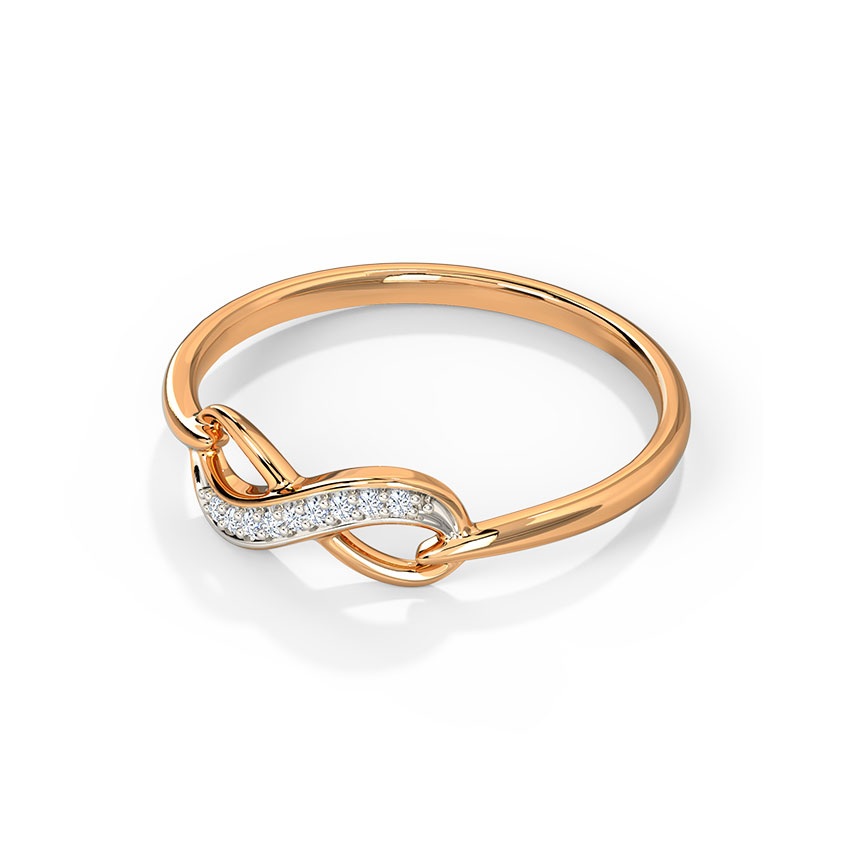 Infinity Fore Life Gold Polished Silver Stone Ring