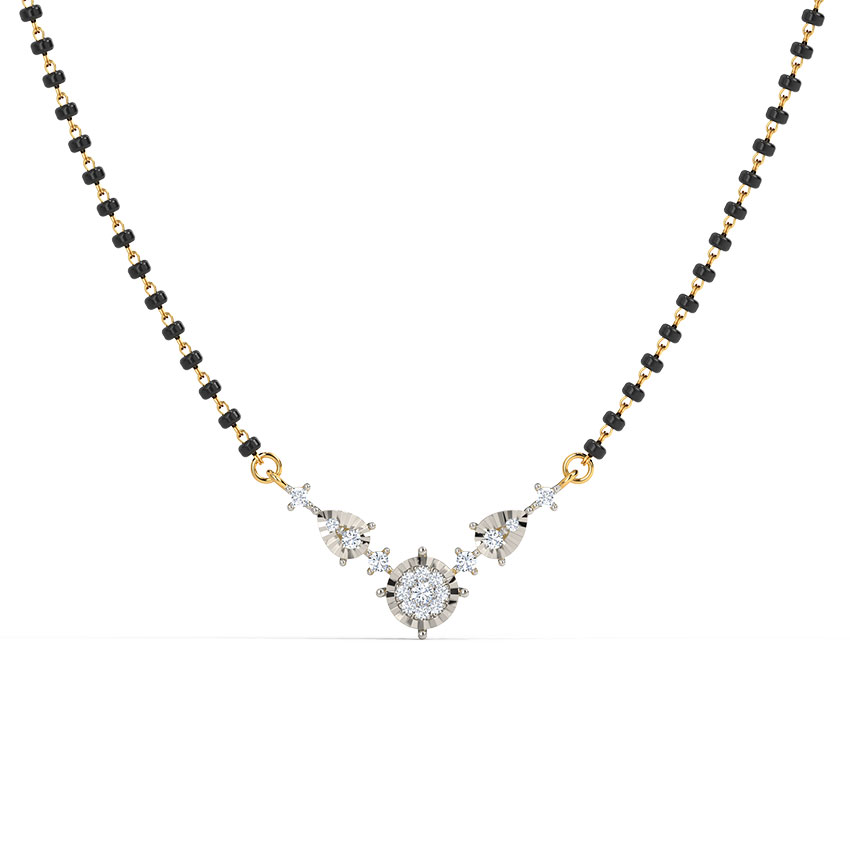 Mahika Miracle Plate Gold Polished Silver Mangalsutr