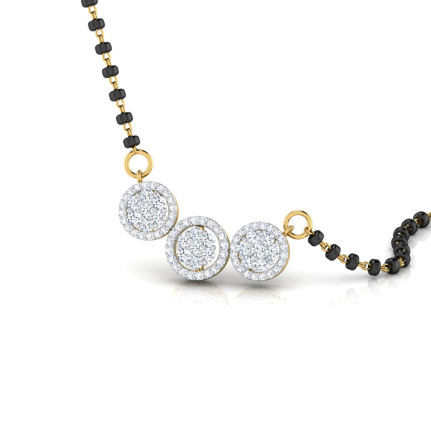 Samaira Gold Polished Silver Mangalsutra