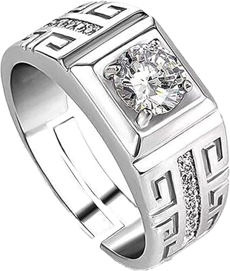 SILVER STONE RING FOR MEN'S WITH 925 HALLMARK