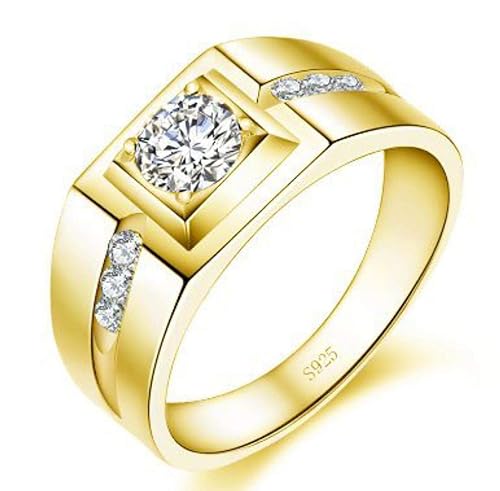 SILVER RING WITH GOLD PLATED