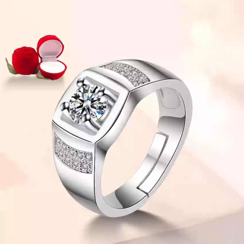 Love Someone Solitaire Ring with Hallmark 925