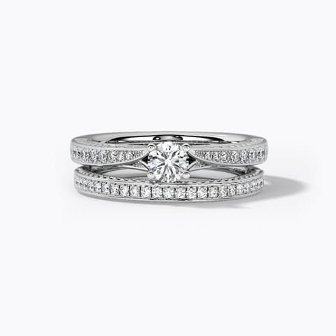 Silver Solitaire Ring with Hallmark 925